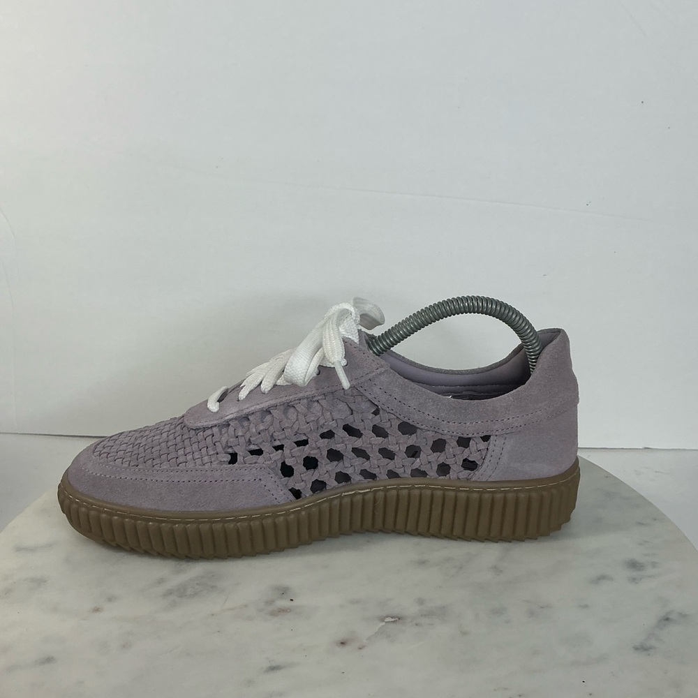 Free People Size 8.5 Wimberly Woven Suede Purple Lace Up Sneaker - Picture 8 of 13